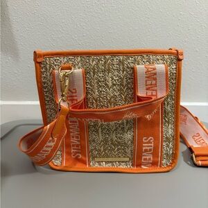 Steve Madden Orange and Tan Crossbody Bag
